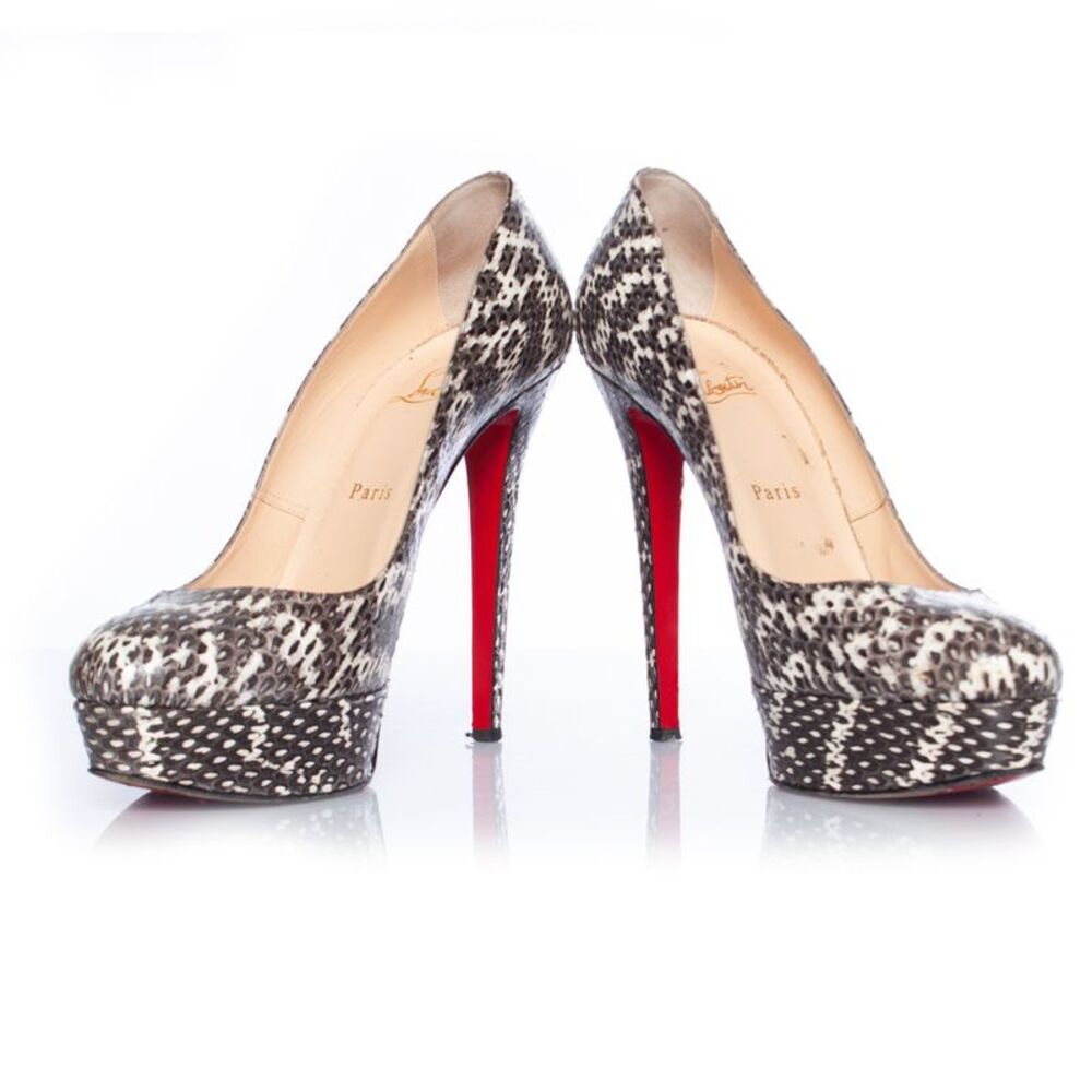 Christian Louboutin Bianca Python Platform Pumps - image 6